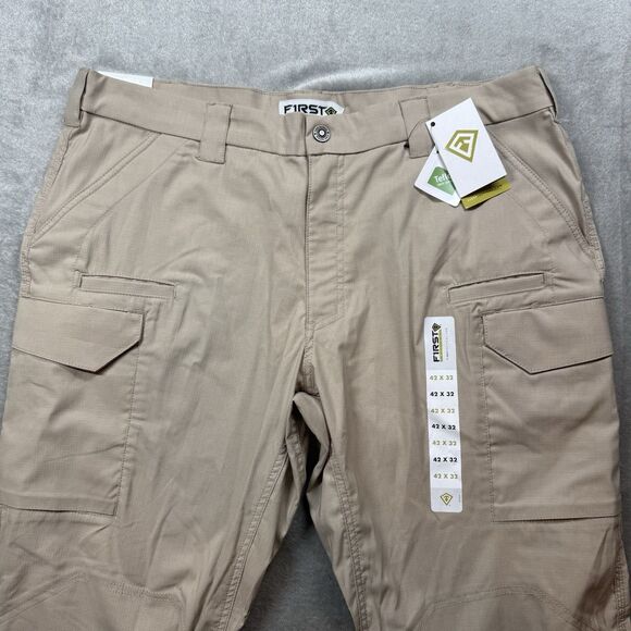 First Tactical V2 Pants Men's 42X32 Khaki Canvas Ripstop Cargo Military 114011 - Picture 3 of 14